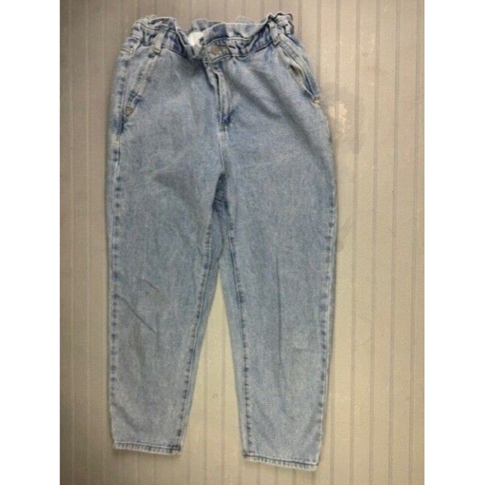 Simple Society Size 5 27 Womens crop Jeans Paper Bag Waist High Rise Light Wash